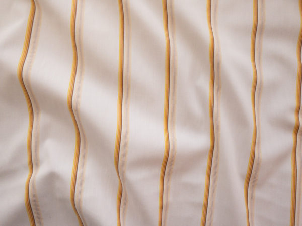 European Designer Deadstock - Cotton Shirting - Amber Stripe