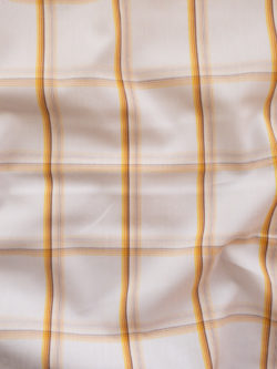 European Designer Deadstock - Cotton Plaid Shirting - Amber