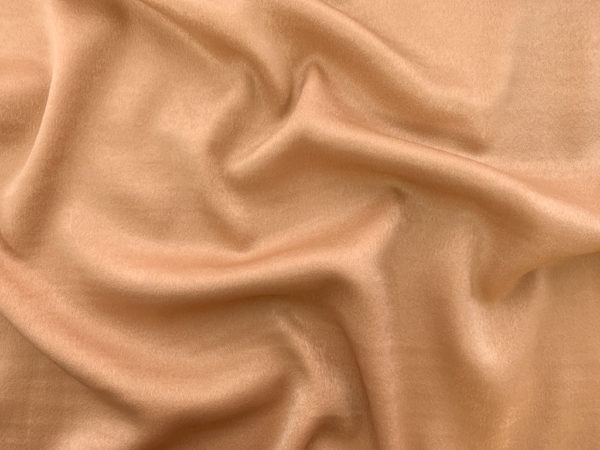 Japanese Designer Deadstock - Polyester Peached Sheened Crepe - Camel