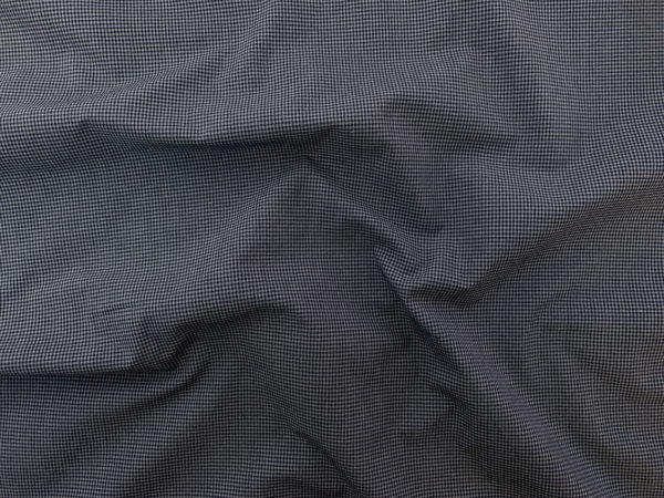 Japanese Designer Deadstock - Yarn Dyed Cotton Shirting - Charcoal/Grey Gingham