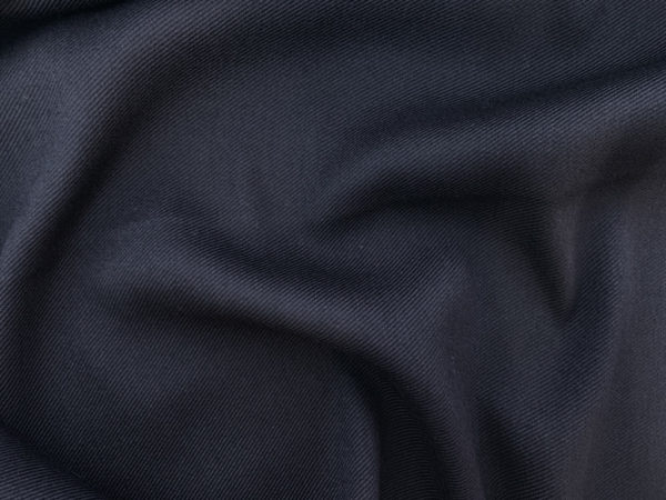 Japanese Designer Deadstock - Venetian Wool Twill - Midnight ...