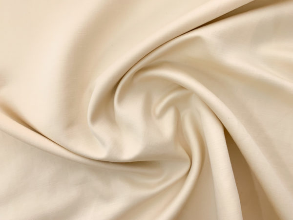 Japanese Designer Deadstock - Silk/Cotton Sateen - Buttermilk