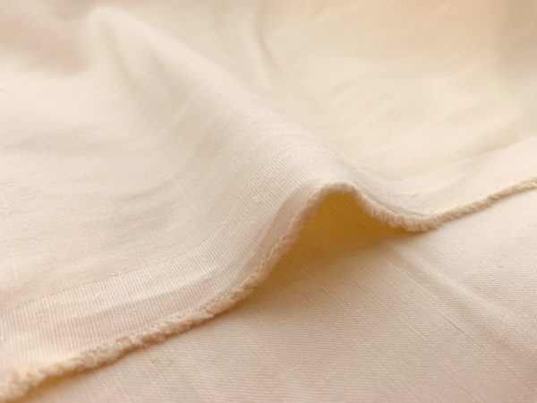 Japanese Designer Deadstock - Silk/Cotton Sateen - Buttermilk