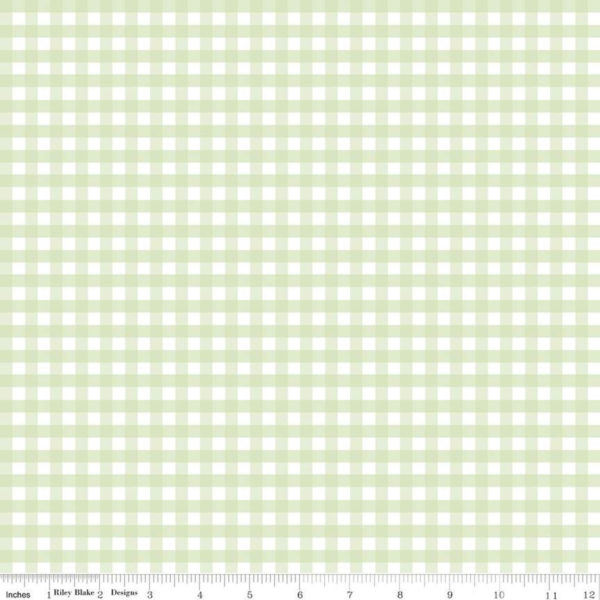 Cotton Flannel - 1/4" Gingham - Sweet Mint