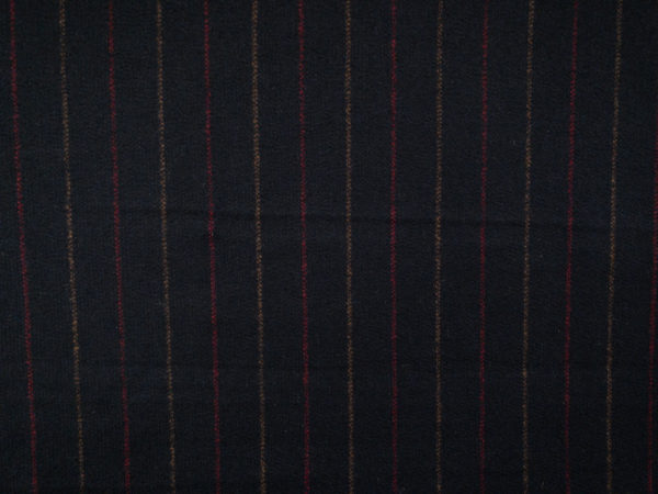 European Desinger Deadstock - Wool Blend Coating - Navy/Raspberry Tweed