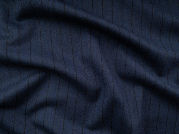 Japanese Designer Deadstock - Wool Suiting - Marine Navy