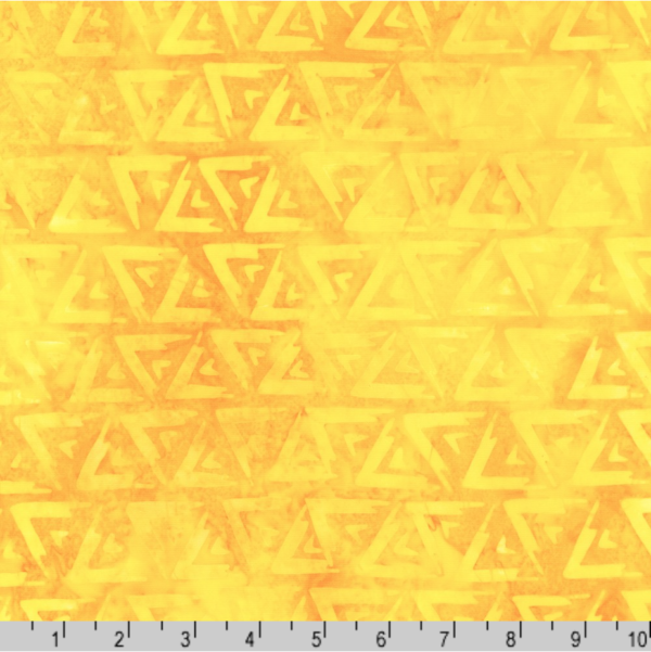 Artisan Cotton Batik – Velocity – Triangles – Yellow