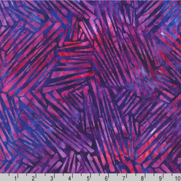 Artisan Cotton Batik – Velocity – Striation – Plum