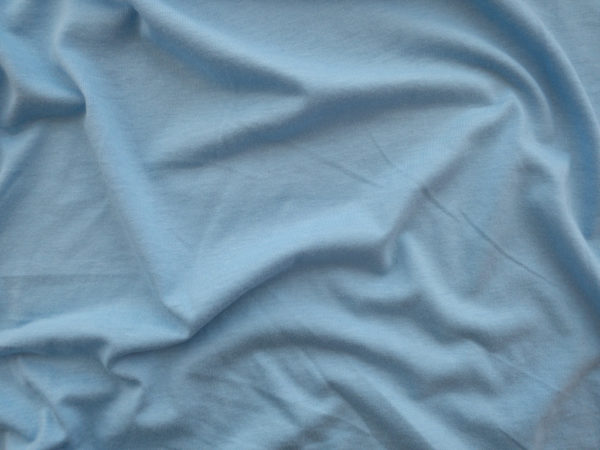 Designer Deadstock - Rayon/Spandex Jersey Knit - Sky Blue