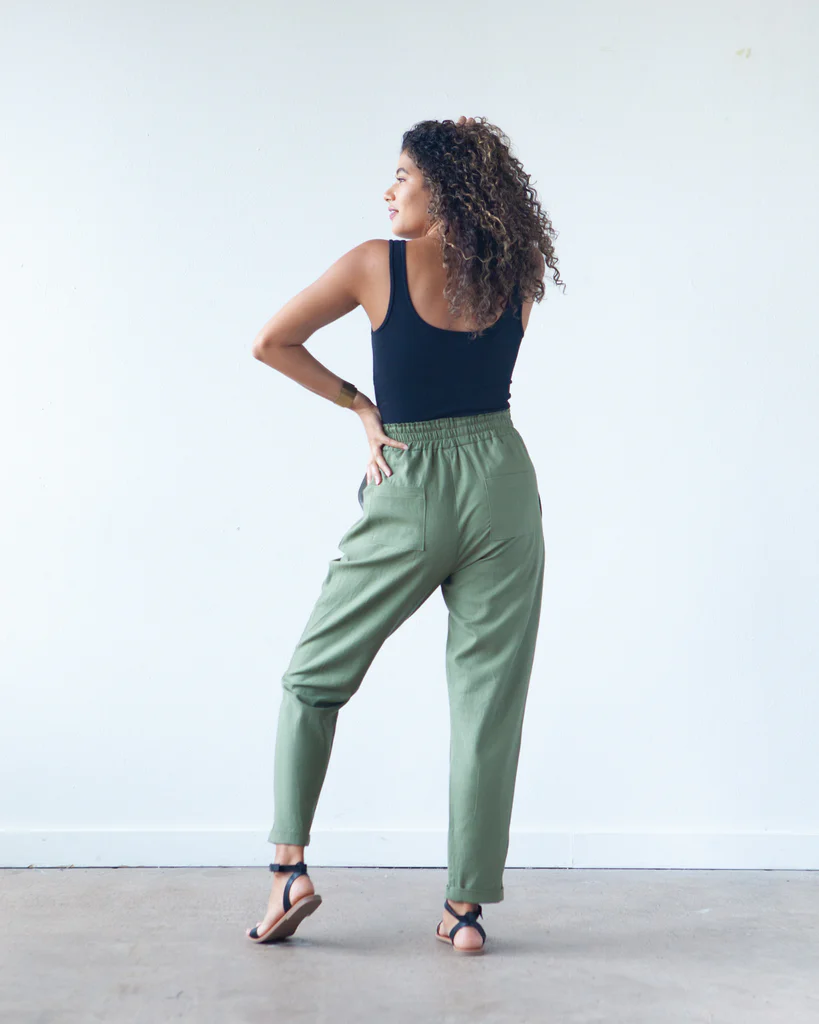 High-Waist Bias Pant