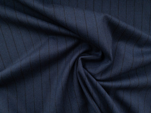 Japanese Designer Deadstock - Wool Suiting - Marine Navy