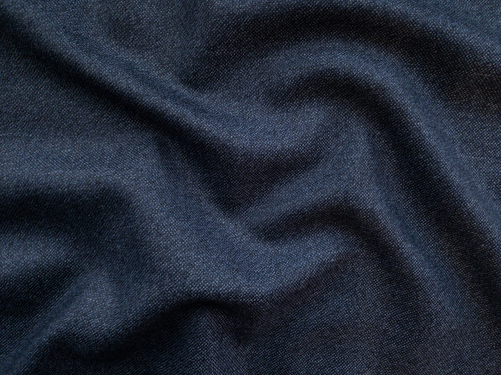 European Designer Deadstock - Cashmere Wool Suiting - Deep Blue ...