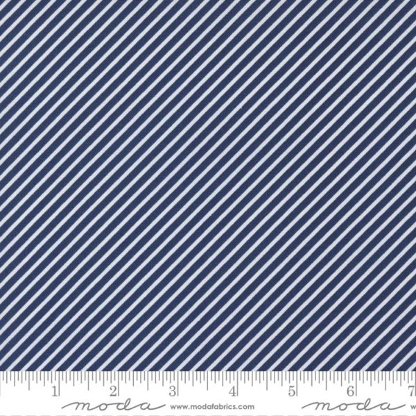 Quilting Cotton - Simply Delightful - Stripes - Nautical Blue