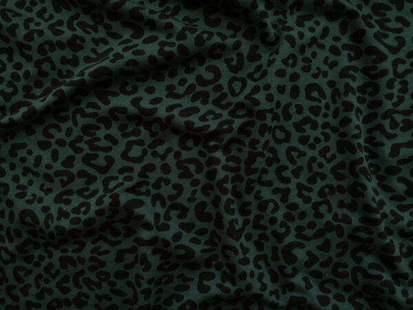 Amour Vert - Organic Cotton/Modal Jersey - Leopard Print - Forest/Black