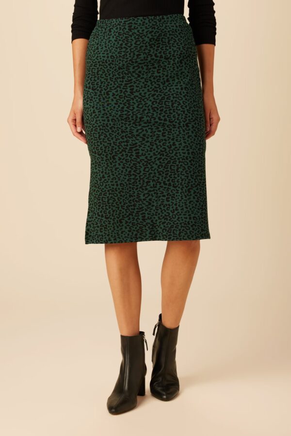 Amour Vert - Organic Cotton/Modal Jersey - Leopard Print - Forest/Black