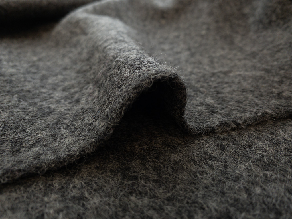 Japanese Boiled Wool Grey