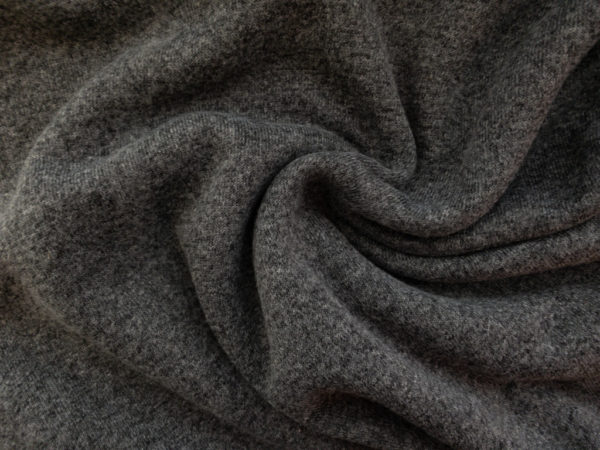Japanese Designer Deadstock – Wool/Polyester Sweater Fleece – Iron