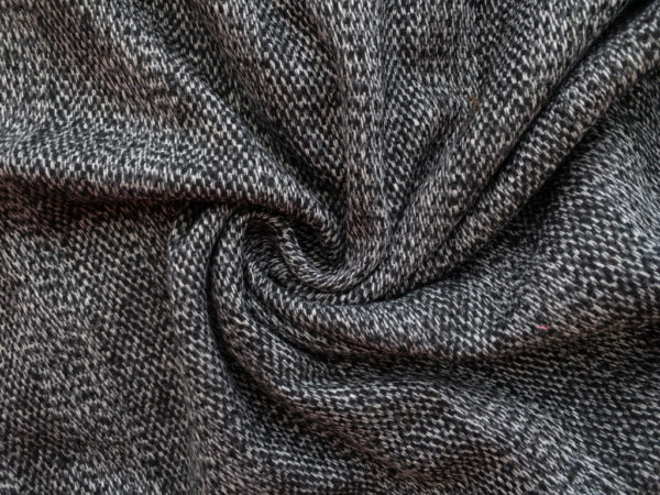 European Designer Deadstock – Wool/Polyester Tweed – Smoke Grey