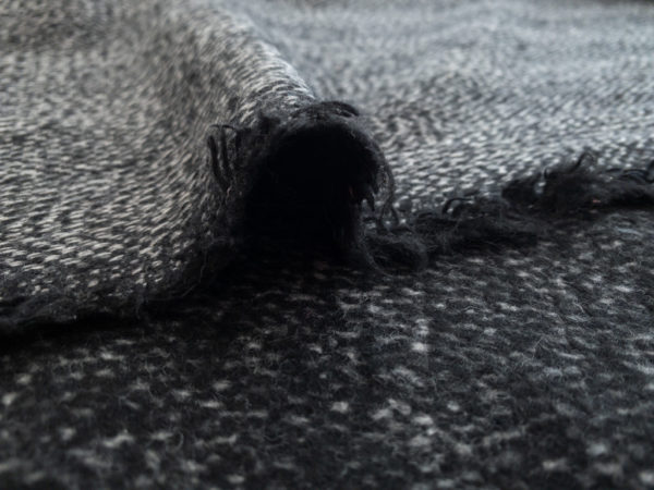 European Designer Deadstock – Wool/Polyester Tweed – Smoke Grey