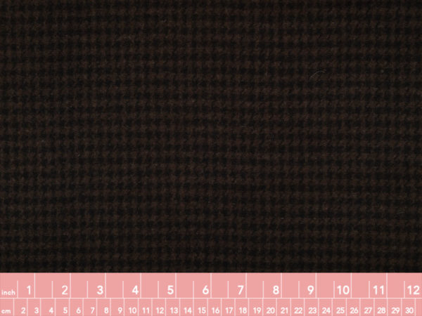 Designer Deadstock – Double Faced Houndstooth Wool Coating - Black/Espresso