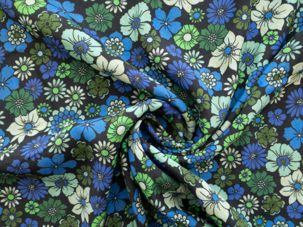 Lady McElroy - Viscose Crepe - Flower Power - Green