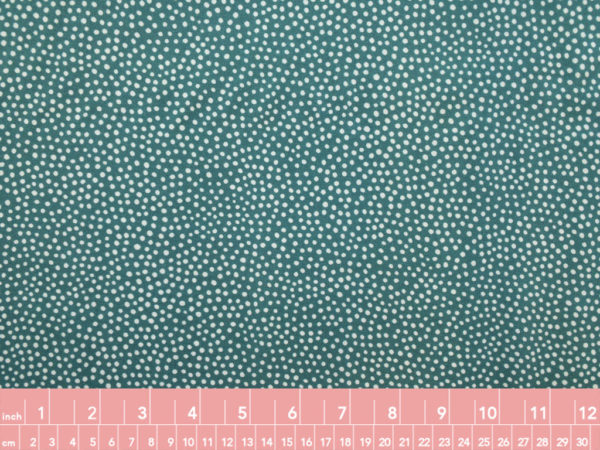 Lady McElroy - Viscose Challis - Dotty About Dots - Fern Green