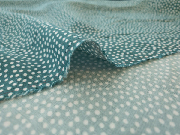 Lady McElroy - Viscose Challis - Dotty About Dots - Fern Green