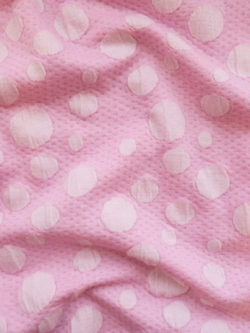 Lady McElroy – Textured Viscose/Polyester Knit – Stepping Stones - Candy Pink