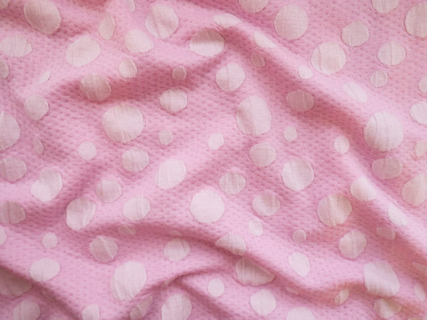 Lady McElroy – Textured Viscose/Polyester Knit – Stepping Stones - Candy Pink