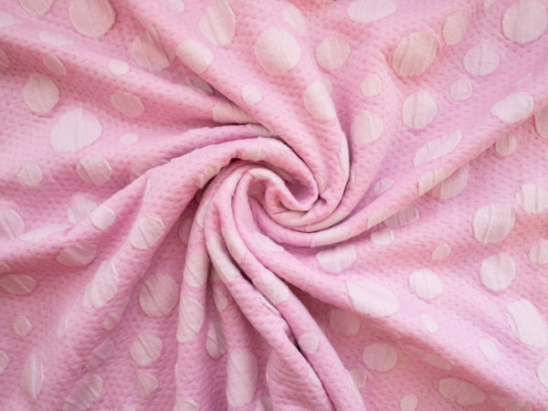 Lady McElroy – Textured Viscose/Polyester Knit – Stepping Stones - Candy Pink