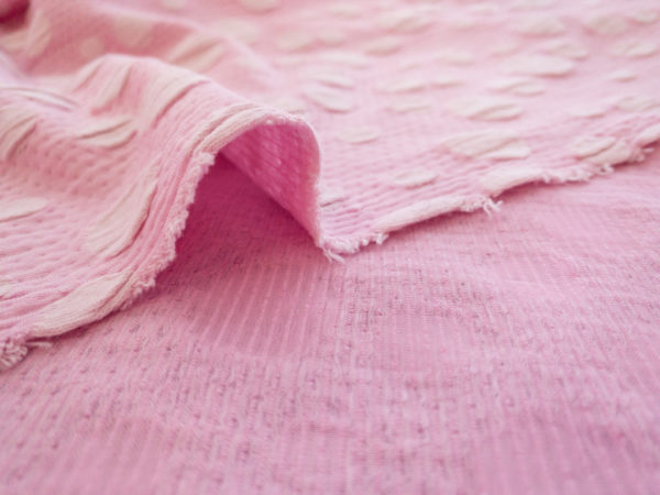 Lady McElroy – Textured Viscose/Polyester Knit – Stepping Stones - Candy Pink