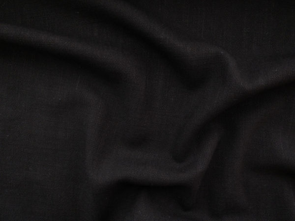 Designer Deadstock - Linen/Rayon - Black - Stonemountain & Daughter Fabrics