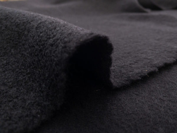 Designer Deadstock - Mercury Boiled Wool - Black