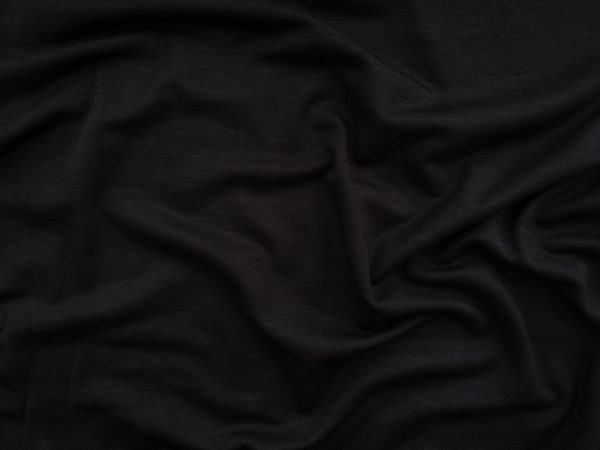 Designer Deadstock - Rayon/Wool Jersey - Black