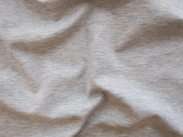 Designer Deadstock - Rayon/Nylon Ponte Knit - Heather Grey