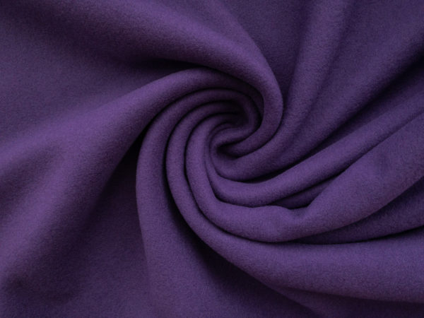 Italian Designer Deadstock – Wool/Polyester Melton Coating – Violet