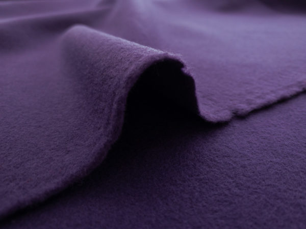 Italian Designer Deadstock – Wool/Polyester Melton Coating – Violet