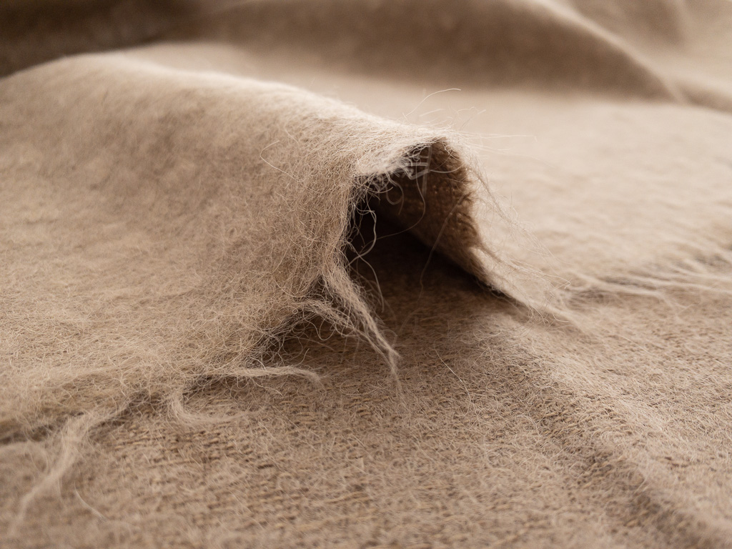 Pure Wool Soft Fabric  100% Italian Cashmere Coating - Camel