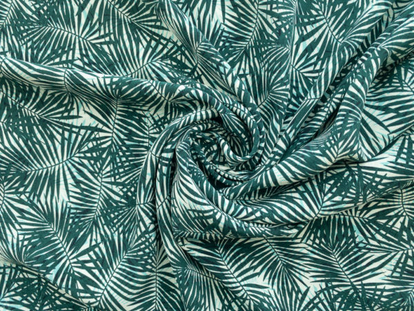 Amour Vert - Sandwashed Silk Crepe de Chine - Lush Palms - Green