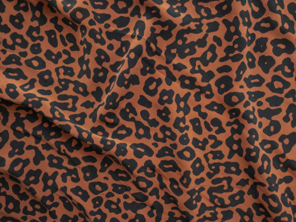 Amour Vert - Sandwashed Silk Crepe de Chine - Animal Print - Brown/Black