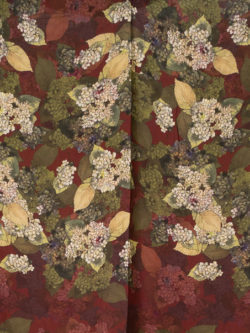 Lady McElroy – Viscose Challis Panel – Hydrangea in Bloom – Bordeaux