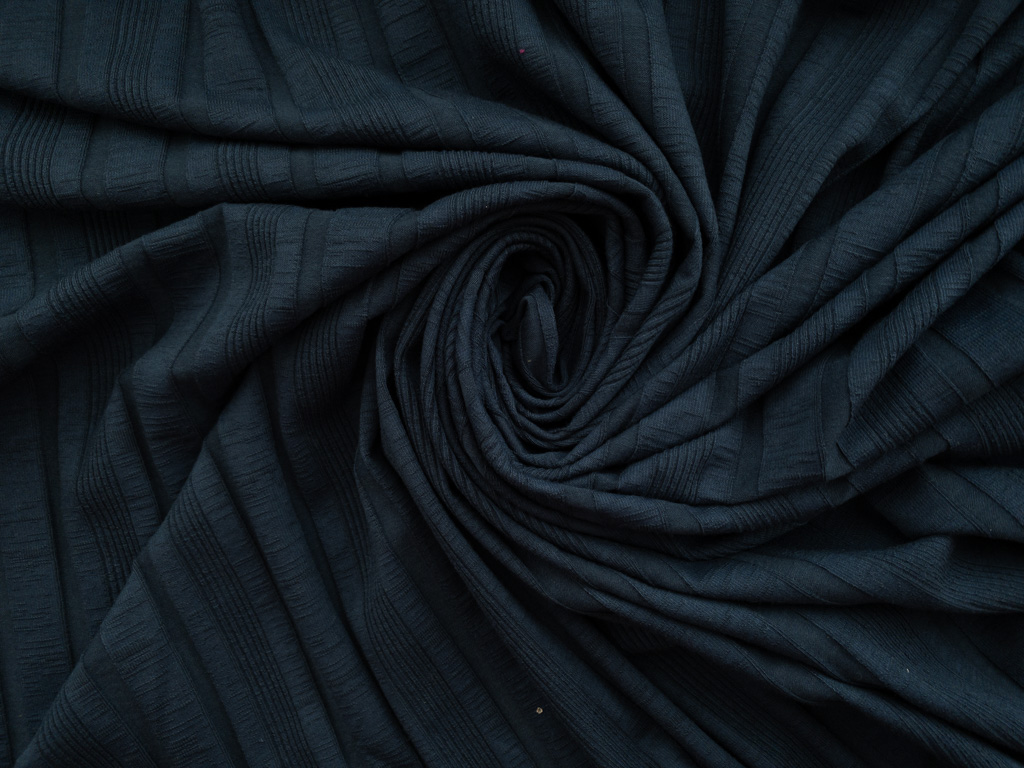 Amour Vert – Cotton/Modal/Spandex Variegated Rib Knit – Navy -  Stonemountain & Daughter Fabrics