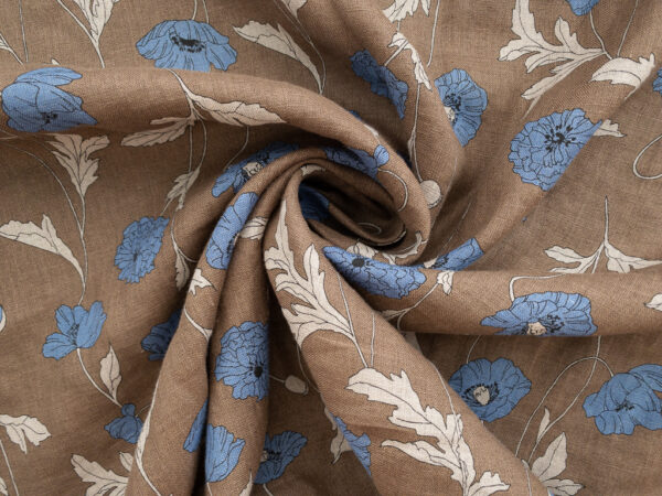 Hokkoh - Linen - Fresh Poppies - Brown/Blue