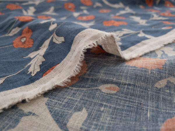 Hokkoh - Linen - Fresh Poppies - Navy/Orange