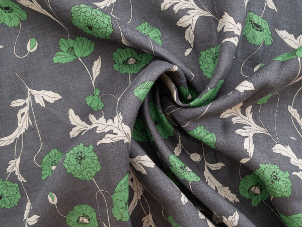 Hokkoh - Linen - Fresh Poppies - Slate/Green