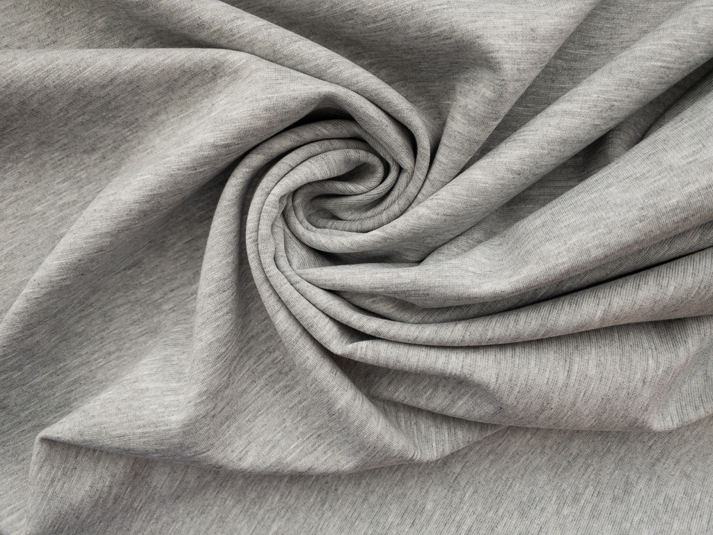 Designer Deadstock – Rayon/Nylon Ponte Knit – Light Grey Heather ...