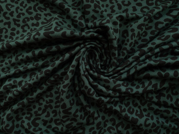 Amour Vert - Organic Cotton/Modal Jersey - Leopard Print - Forest/Black