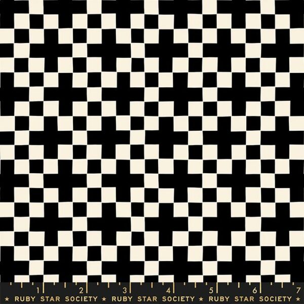 Quilting Cotton – Ruby Star Society – Achroma – Checkerboard – Black