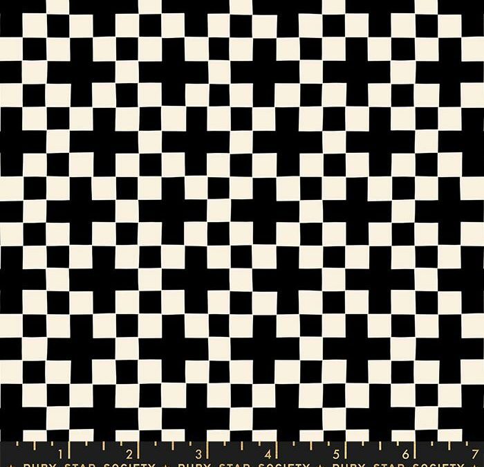 Quilting Cotton – Ruby Star Society – Achroma – Checkerboard – Black