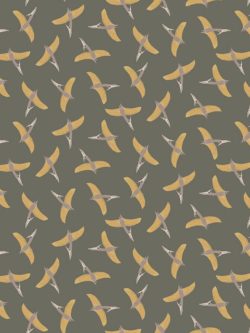 Quilting Cotton – Pterosaur – Dinosaur – Olive